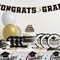 Graduation Decorations 2026 Black and Gold Grad Party Supplies with Disposable Plates, Napkins, Tablecloth, Cups and Congrats Grad Banner for 24 Guests - Graduation Party Decorations